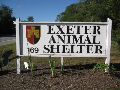 Entrance Sign for the Exeter Animal Shelter