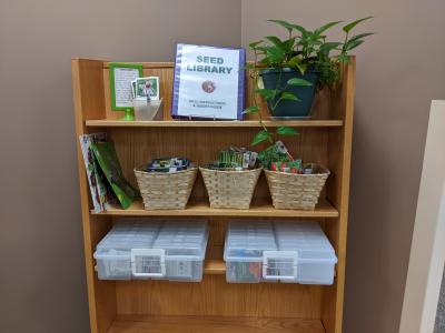 Seed library book case